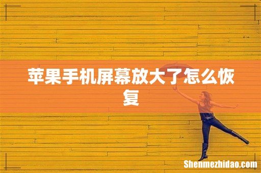 苹果手机屏幕放大了怎么恢复