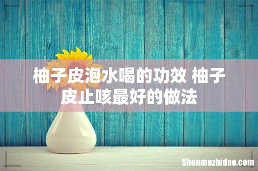 柚子皮泡水喝的功效 柚子皮止咳最好的做法