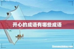 开心的成语有哪些成语