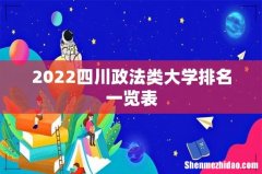 2022四川政法类大学排名一览表