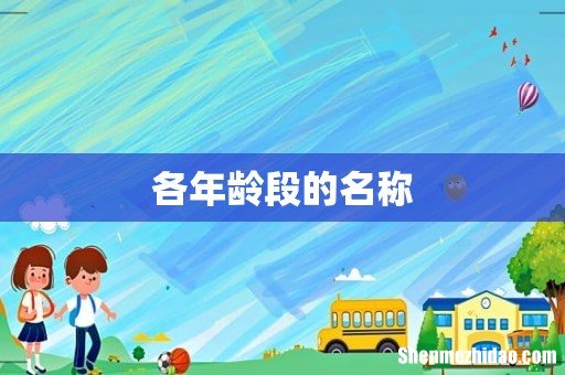 各年龄段的名称