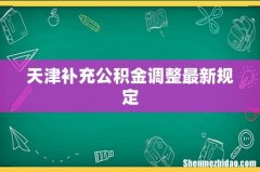 天津补充公积金调整最新规定
