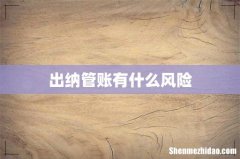 出纳管账有什么风险