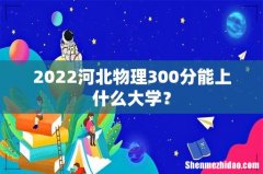 2022河北物理300分能上什么大学？