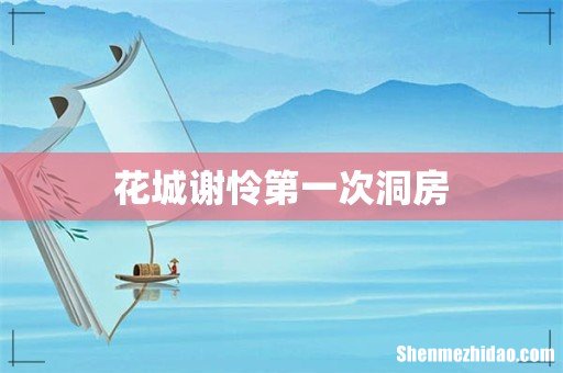 花城谢怜第一次洞房