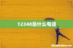 12348是什么电话