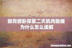 做完俯卧撑第二天肌肉酸痛 为什么怎么缓解