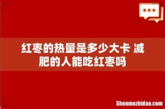 红枣的热量是多少大卡 减肥的人能吃红枣吗