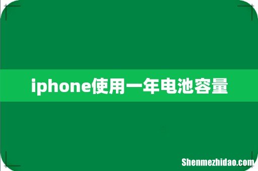 iphone使用一年电池容量