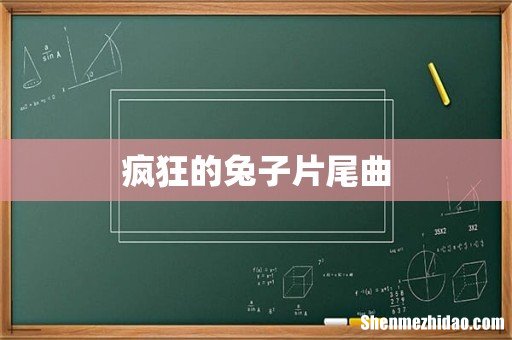 疯狂的兔子片尾曲