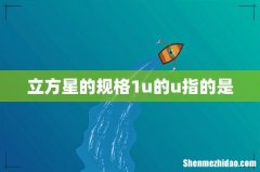 立方星的规格1u的u指的是