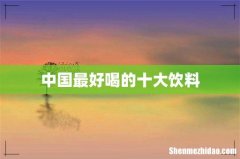 中国最好喝的十大饮料