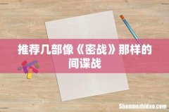 推荐几部像《密战》那样的间谍战
