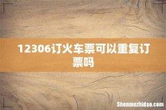 12306订火车票可以重复订票吗