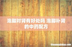 泡脚对肾有好处吗 泡脚补肾的中药配方