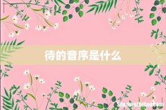 待的音序是什么