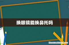 换眼镜能换鼻托吗
