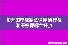 切开的柠檬怎么保存 鲜柠檬和干柠檬哪个好_1
