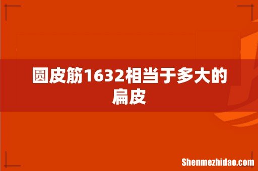 圆皮筋1632相当于多大的扁皮