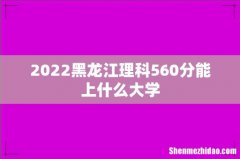 2022黑龙江理科560分能上什么大学
