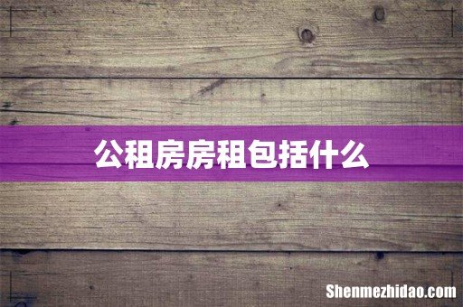 公租房房租包括什么