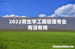 2022男生学工商管理专业有没有用