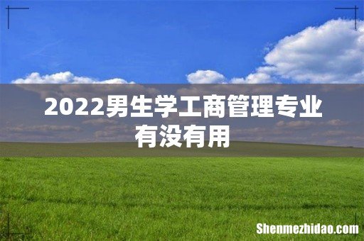 2022男生学工商管理专业有没有用