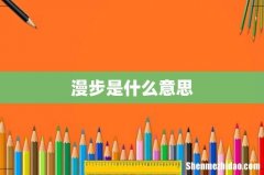 漫步是什么意思