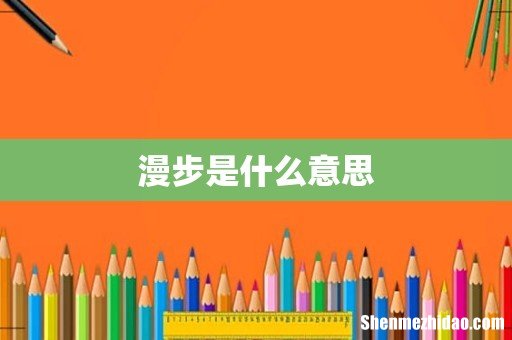 漫步是什么意思