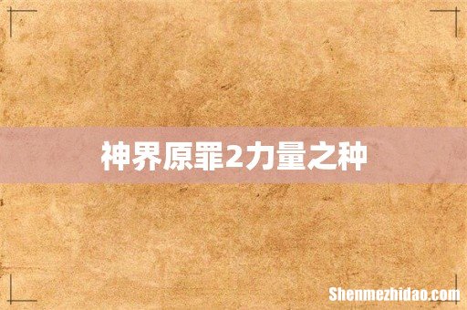 神界原罪2力量之种
