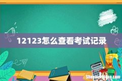 12123怎么查看考试记录