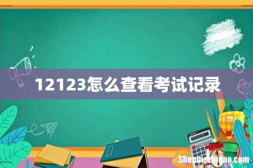 12123怎么查看考试记录