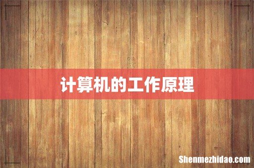 计算机的工作原理