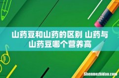 山药豆和山药的区别 山药与山药豆哪个营养高