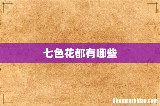 七色花都有哪些