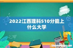 2022江西理科510分能上什么大学