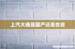 上汽大通是国产还是合资