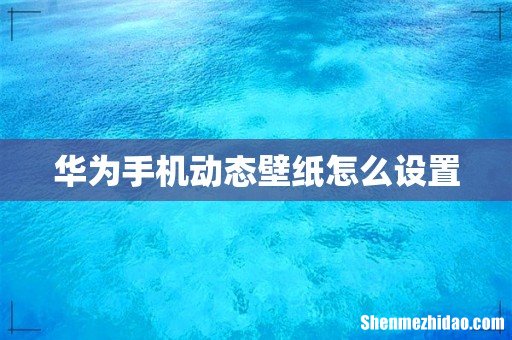 华为手机动态壁纸怎么设置