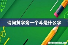 请问黄字旁一个斗是什么字