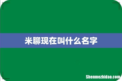 米聊现在叫什么名字
