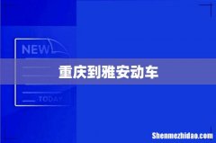 重庆到雅安动车