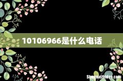 10106966是什么电话