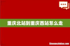 重庆北站到重庆西站怎么走