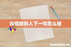 珍惜眼前人下一句怎么接