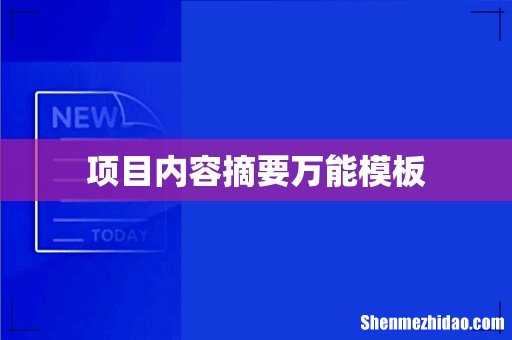 项目内容摘要万能模板