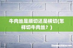 怎样切牛肉丝？ 牛肉丝是顺切还是横切