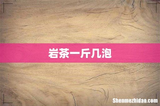岩茶一斤几泡