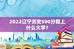 2022辽宁历史590分能上什么大学？