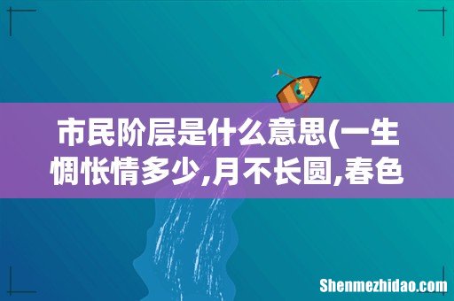 一生惆怅情多少,月不长圆,春色易为老.是什么意思？ 市民阶层是什么意思