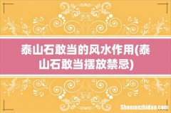 泰山石敢当摆放禁忌 泰山石敢当的风水作用